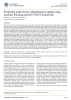 Predicting multi-factor authentication uptake using  machine learning and the UTAUT framework